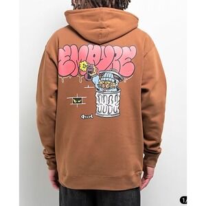 Empyre Alley Cat Brown Graphic Hoodie Mens XL Streetwear